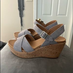 KORK-EASE  Ava 2.0 Platform Sandal grey suede size 8